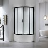 KABINA PRYSZNICOWA POLOKRAGLA Z BRODZIKIEM MAJA CZARNA 80 80 CM 5 MM %5B147782%5D 1200