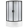 KABINA PRYSZNICOWA POLOKRAGLA Z BRODZIKIEM MAJA CZARNA 80 80 CM 5 MM %5B147781%5D 1200