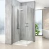 Čtvercový nebo obdélníkový sprchový kout MI PIG+MI PIG (ROTH-Varianta šířka prvních dveří: 90 cm, šířka druhých dveří: 90 cm, orientace: Uni - (MI PIG/900+MI PIG/900), ROTH-Profily profily: brillant, výplň: transparent)