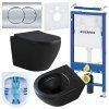 Podomítkový modul Geberit DuoFix s WC mísou MU-MTB-RIM-03 + ovládací tlačítko Delta 01 chrom
