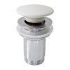 Výpusť umyvadlová CLICK-CLACK 5/4 s keramickou zátkou - chrom/bílá CC6829W