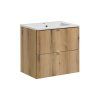 Koupelnová skříňka s keramickým umyvadlem Nova Oak 60 cm - dub coast evoke