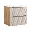 Koupelnová skříňka s keramickým umyvadlem Ocean Beige II 60 cm - béžová