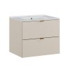 Koupelnová skříňka s keramickým umyvadlem Dalia Cashmere 60 cm - kašmír
