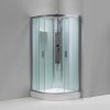 KABINA PRYSZNICOWA Z HYDROMASAZEM PUERTO 01A SZCZOTKOWANY CHROM 80 80 CM %5B149397%5D 1200