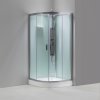 KABINA PRYSZNICOWA Z HYDROMASAZEM PUERTO 01A SZCZOTKOWANY CHROM 80 80 CM %5B149399%5D 1200
