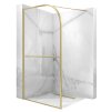 Sprchová zástěna REA SKY 120 cm, zlatá kartáčovaná/transparent - bez vaničky