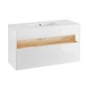 Koupelnová skříňka pod umyvadlo Bahama White 120 dub wotan/bílá