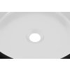 Keramické umyvadlo na desku UM-6259 SIMPLE 8, bílá/černá mat