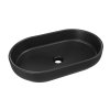 Keramické umyvadlo na desku RIVER 2 BLACK MATT UN 55, černá mat