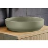 Keramické umyvadlo na desku RIVER 1 OLIVE GREEN MATT UN 40, zelená