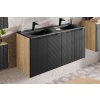 Koupelnová skříňka pod umyvadlo Luxor Black 60 černá/dub olejovaný