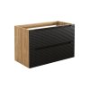 Koupelnová skříňka pod umyvadlo Luxor Black 90 černá/dub olejovaný