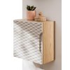 Koupelnová skříňka závěsná horní Qubik Ocean Beige 35 béžová/dub olejovaný
