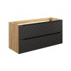 Koupelnová skříňka pod umyvadlo Ocean Black 120 černá/dub olejovaný