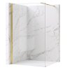 Bezrámová sprchová zástěna REA FLEXI GOLD 90 cm, zlatá lesk/transparent - bez vaničky