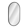 Závěsné zrcadlo s LED osvětlením Apollo Black 50x90 cm, černá