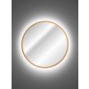 Závěsné zrcadlo s LED osvětlením Hestia ⌀80 cm, zlatá