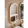 Závěsné zrcadlo s LED osvětlením Apollo 2 50x90 cm s pohybovým senzorem, zlatá