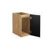 Doplňková koupelnová skříňka nízká Luxor Black 30 černá/dub olejovaný