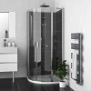 Čtvrtkruhový sprchový kout LZR2 - bez vaničky (ROTH-Varianta rozměry: 80x80 cm, - (225-8000000-00-02), ROTH-Profily profily: brillant, výplň: transparent)