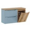 Koupelnová skříňka pod deskové umyvadlo s košem na prádlo Nova Denim/Coast Evoke 100 denim/dub coast evoke