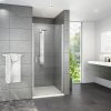 Jednokřídlé sprchové dveře LYE2 se setem profilů LZ pro instalaci do niky - bez vaničky (Varianta šířka: 100 cm, orientace: Univerzální, profily brillant, výplň: transparent, kód LYE2/1000_LZ)