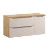 Koupelnová skříňka pod deskové umyvadlo set Luxor Beige III. 120 béžová/dub olejovaný