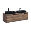 Koupelnová skříňka s deskovými umyvadly set Santa Fe Oak 160 dub santa fe vintage