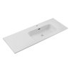 Nábytkové keramické umyvadlo s odkládací plochou GO 2 120CM R DP, 121x46 cm, bílá lesklá