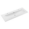 Nábytkové keramické umyvadlo FLY 120 2TH DP, 121x46 cm, bílá lesklá