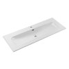 Nábytkové keramické dvojumyvadlo FLY 120D DP, 121x46 cm, bílá lesklá