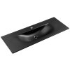 Nábytkové keramické umyvadlo SKY 1 BLACK MATT 120 DP, 121x46 cm, černá matná