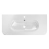 Nábytkové umyvadlo z konglomerátu PURE WHITE GLOSS, 100x46 cm, bílá lesklá