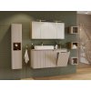 Koupelnová skříňka pod deskové umyvadlo set Nova Cashmere 140 kašmír/dub cassela
