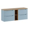 Koupelnová skříňka pod deskové umyvadlo set Nova Denim 140 denim/dub coast evoke