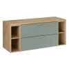 Koupelnová skříňka pod deskové umyvadlo set Aster Green 120 zelená/dub cremona
