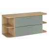 Koupelnová skříňka pod deskové umyvadlo set Aster Green II. 120 zelená/dub cremona