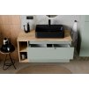 Koupelnová skříňka s deskovými umyvadly set Aster Green 100 bílá/dub cremona