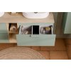 Koupelnová skříňka s deskovými umyvadly set Aster Green 100 bílá/dub cremona