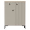 Komoda, šedohnědá Taupe/dub silverjack, DOMCA 2D1S