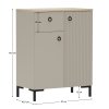 Komoda, šedohnědá Taupe/dub silverjack, DOMCA 2D1S
