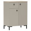 Komoda, šedohnědá Taupe/dub silverjack, DOMCA 2D1S