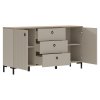 Komoda, šedohnědá Taupe/dub silverjack, DOMCA 2D3S