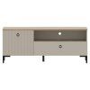TV stolek, šedohnědá Taupe/dub silverjack, DOMCA 1K1S