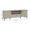 TV stolek, šedohnědá Taupe/dub silverjack, DOMCA 2D1S
