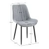 Jídelní židle, světle šedá/černá, ZAJRA