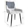 Jídelní židle, tmavě šedá/světle šedá/černá, ADRINA
