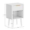 Noční stolek, bílá, TOBI