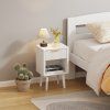 Noční stolek, bílá, TOBI